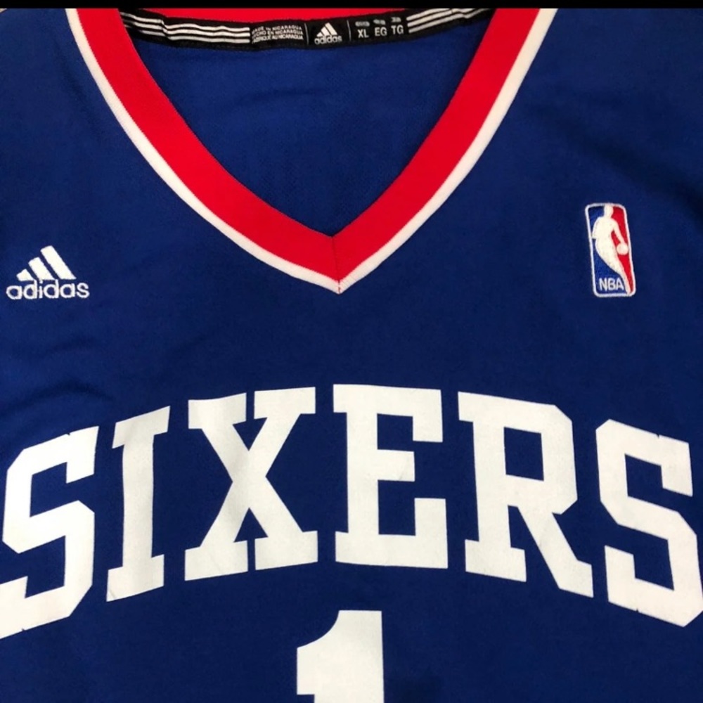 Sixers MCW #1 Men’s Basketball Jersey XL Blue